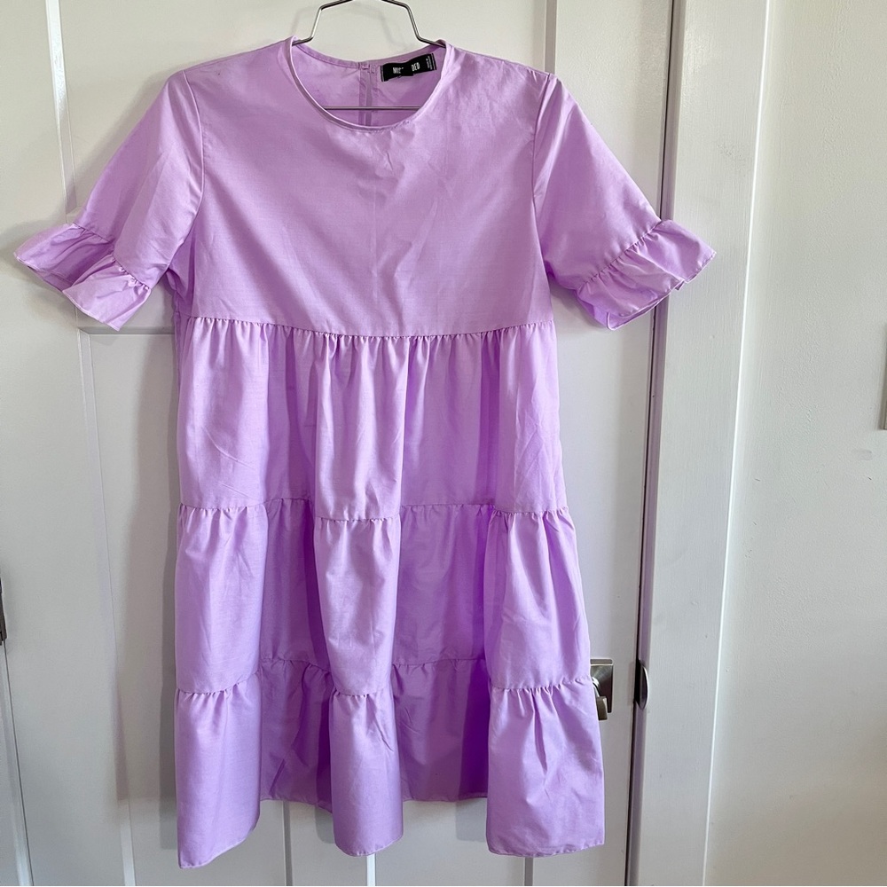 Missguided+ Purple Tiered Ruffled Sundress